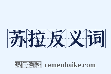 苏拉反义词是什么意思的图片